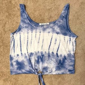 Blue Tie Dye Crop Top